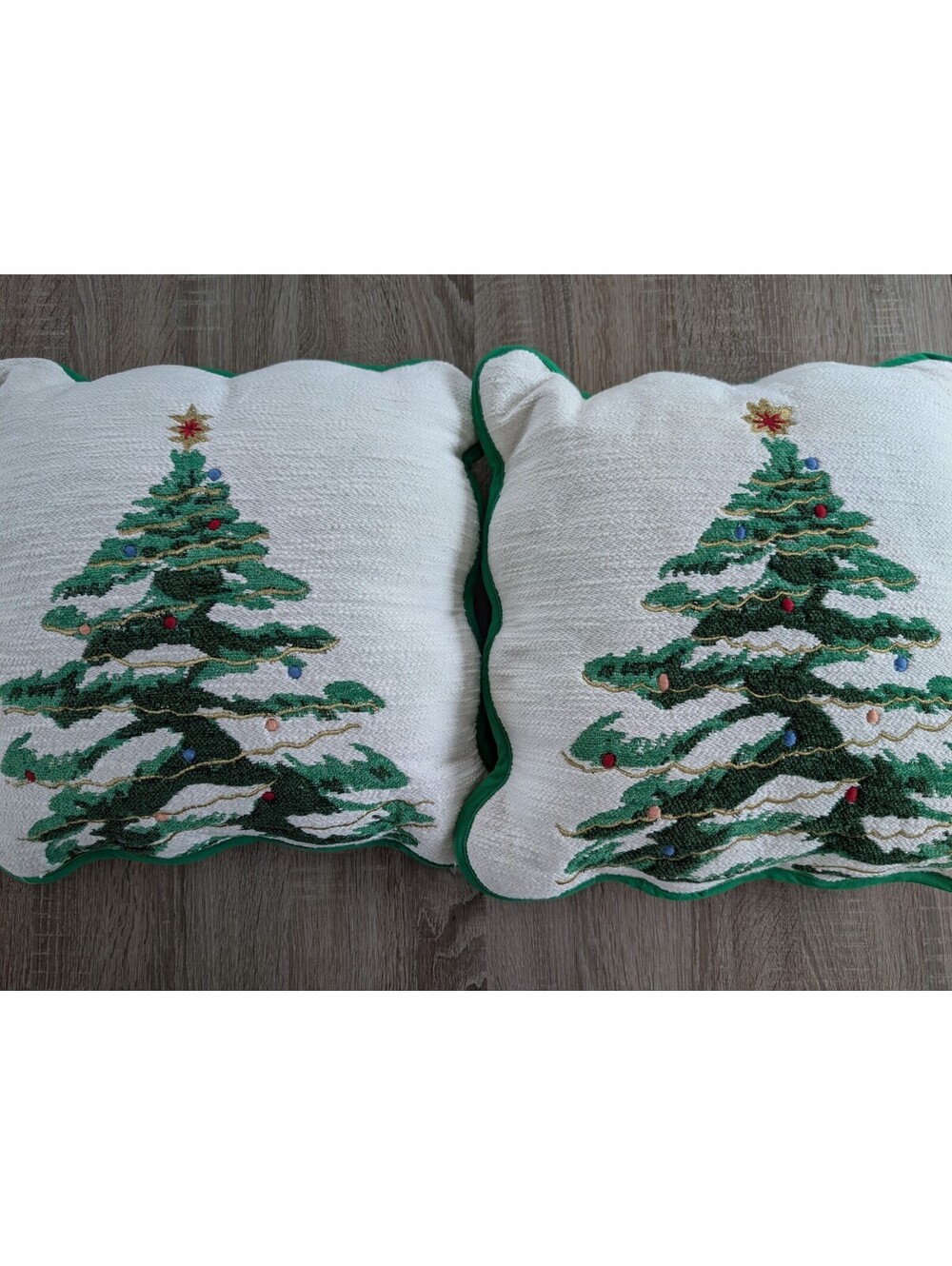 2 Target Threshold Christmas Tree Throw Pillows Farmhouse Country Classic 16"